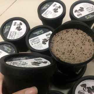 Tẩy tế bào chết chocolate và đường thô
