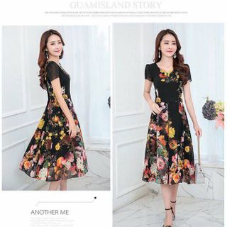 Đầm voan hoa