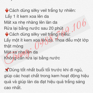 Kem dưỡng trắng silky veil - nhật