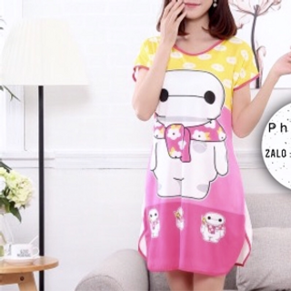 Đầm ngủ hoạt hình baymax