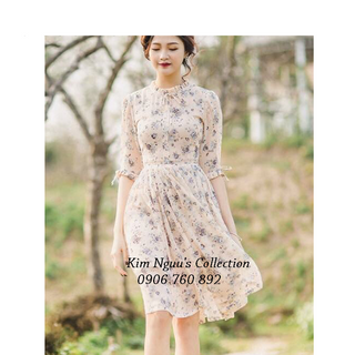 Đầm voan xòe mẫu 1