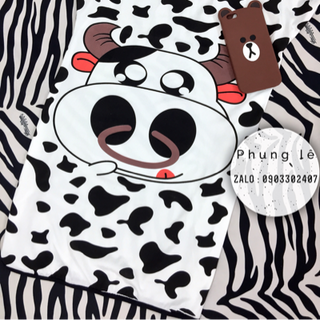 Đầm ngủ hoạt hình bò sữa
