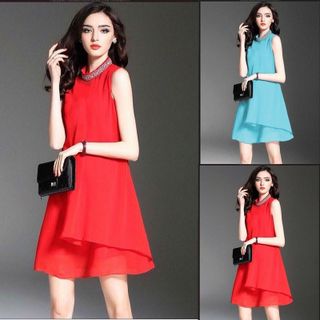 Đầm xòe kết cườm 2 lai ttms815
