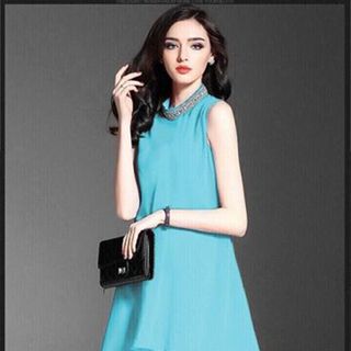 Đầm xòe kết cườm 2 lai ttms815