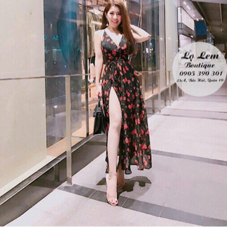 Maxi hai dây xẻ tà