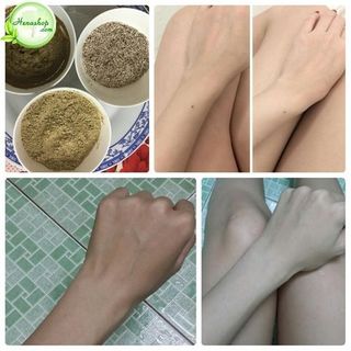 Bột tắm trắng thiên nhiên - combo tắm trắng thuốc bắc body - henashop giá sỉ