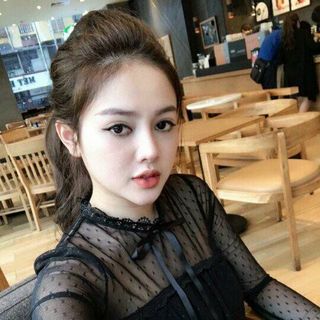 Đầm xòe phối lưới cô no