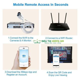 Trọn bộ 4 camera hd đầu ghi 4 kênh full hd hdd 500gb - giám sát từ bất cứ đâu