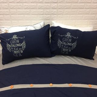 Ga gối poly cotton khuy