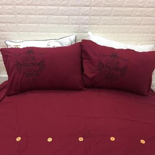 Ga gối poly cotton khuy