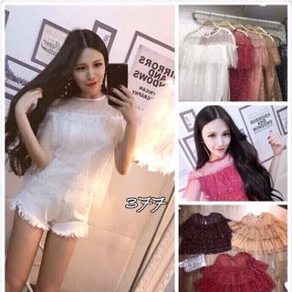 Áo nhũ lưới qc