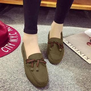 Giày lười da lộn 2 màu