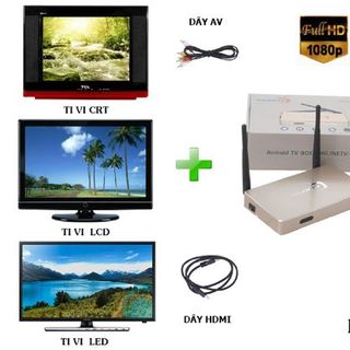 Android tv box - online tv v9 ram 2g vàng gold