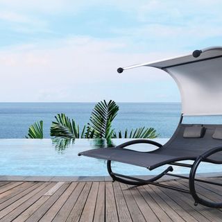 Ghế thư giản lounge sun đôi / ghế ngoài trời / ghế thư giản