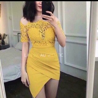 Đầm phối lưới ren đi tiệc