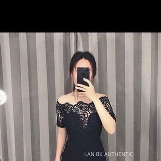 Đầm phối lưới ren đi tiệc