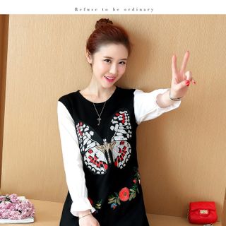 Đầm thêu bướm xinh