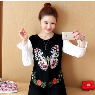 Đầm thêu bướm xinh