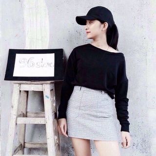 Áo lệch vai thun cotton 100