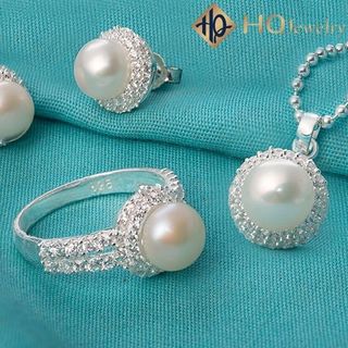 Bộ trang sức ngọc trai bạch vân set168-pearl