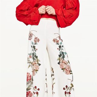 Quần culottes hoa - 7