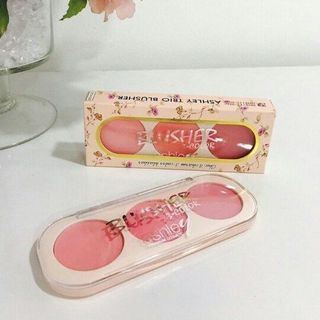 Má hồng ashley blusher 3 tone màu má hồng xinh xắn giá sỉ