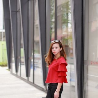 Giày cao gót nơ 2 tầng