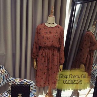 Đầm hoa tay dài sỉ 130k