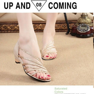 Sandal dây chéo kim tuyến hq