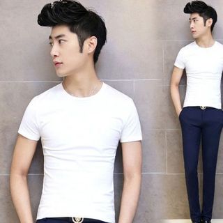 Áo thun nam cổ tròn