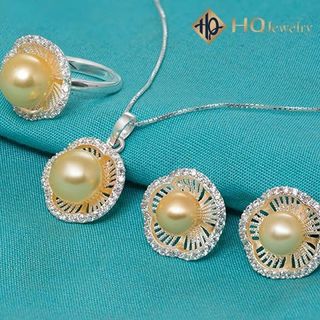 Bộ trang sức ngọc trai hoa mai set165-pearl