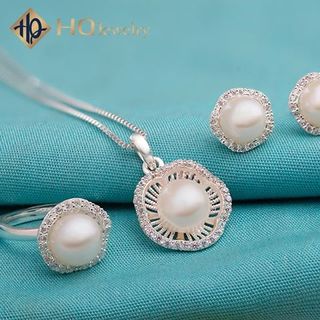 Bộ trang sức ngọc trai hoa mai set165-pearl
