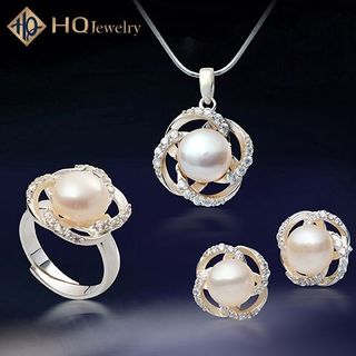 Bộ trang sức ngọc trai nữ hoàng mùa xuân set164-pearl