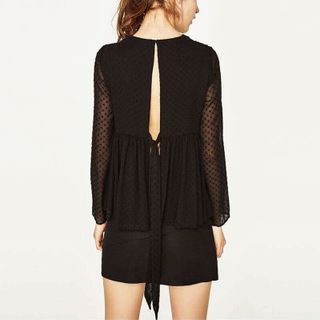Áo peplum thêu zara