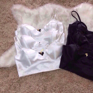 Áo hai dây da croptop