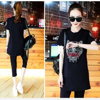 Bộ lửng thể thao form dài thêu kenzo xanh lá mạ non