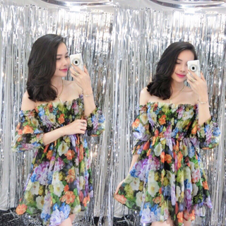 Đầm voan nhún new