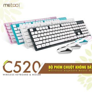Bộ phím chuột không dây metoo c520