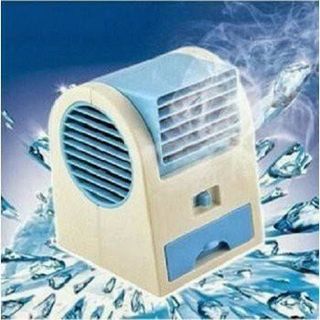 Quạt hơi nước đá mini fan để bàn 2 cửa ra gió