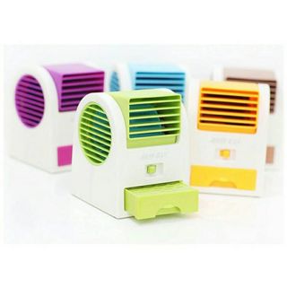 Quạt hơi nước đá mini fan để bàn 2 cửa ra gió