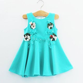 Đầm kết hoa dư siêu dễ thương cho bé