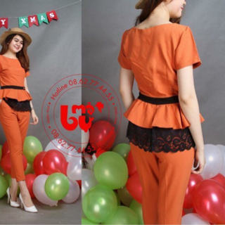 Set bộ đai eo viền ren