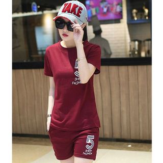 Bộ short thể thao cổ tròn sheep 5 xám
