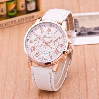 Đồng hồ dây da nhiều màu thời trang