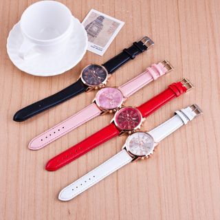 Đồng hồ dây da nhiều màu thời trang giá sỉ