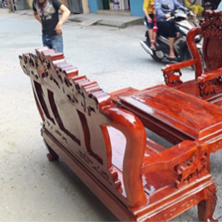 Bàn ghế nghê đỉnh xà cừ