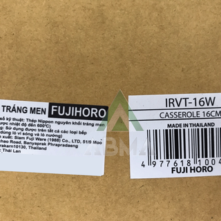 Nồi tráng men fujihoro - irvt-16w hoa văn hoa hồng