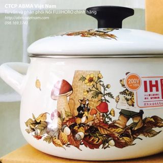Nồi tráng men fujihoro - ftcv-16whl hoa văn con gấu