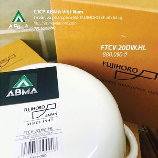 Nồi tráng men fujihoro - ftcv-20dwhl hoa văn con gấu