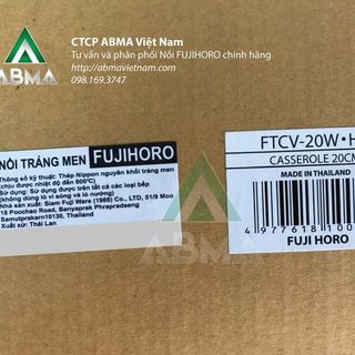 Nồi tráng men fujihoro - ftcv-20whl hoa văn con gấu